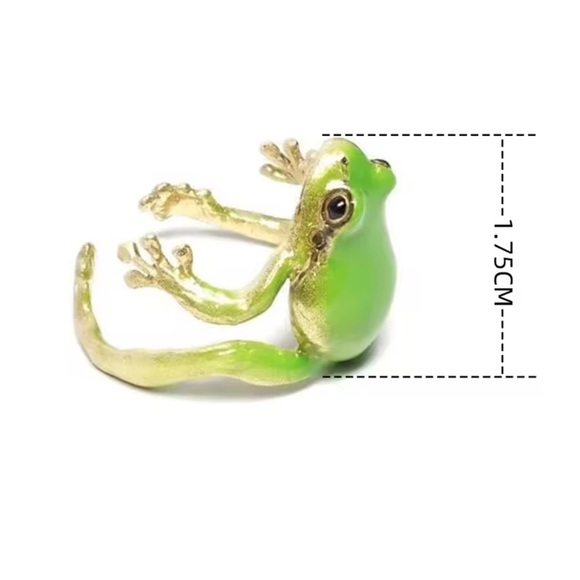 Green Frog Reptile Ring - Picture 3 of 8